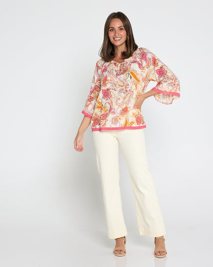 Kiara Top - Melon Paisley