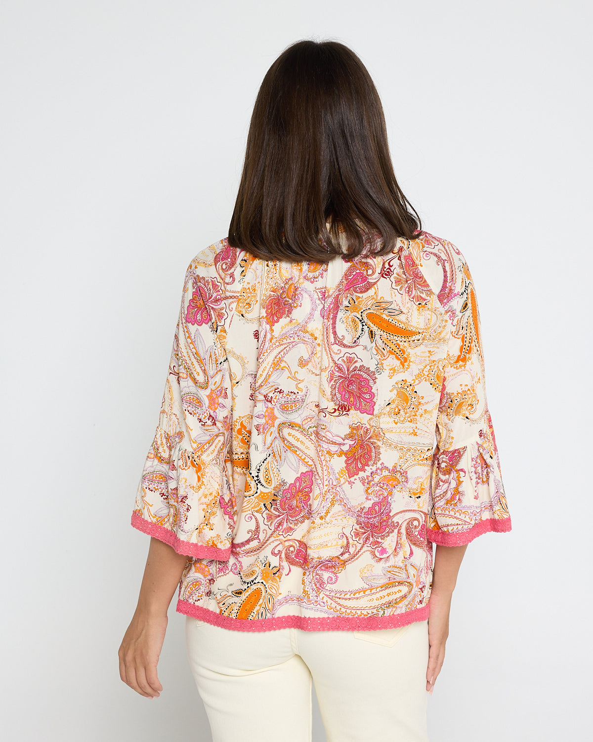 Kiara Top - Melon Paisley