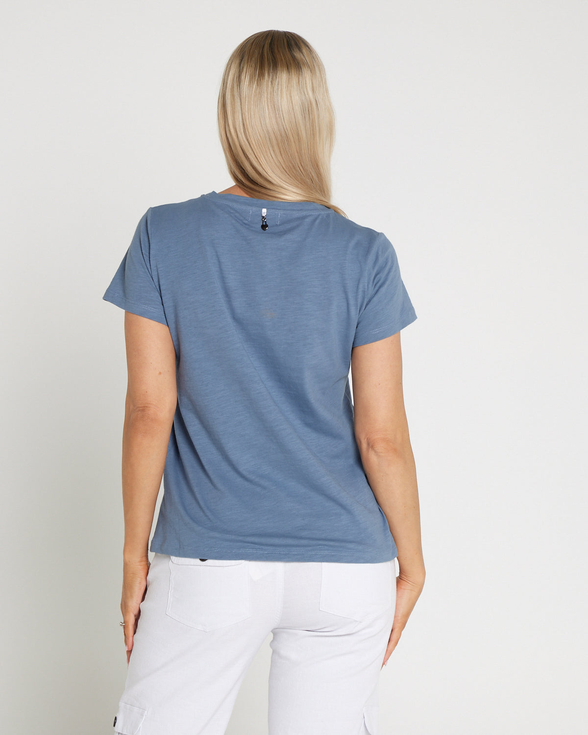 Mosaic Print Tee - Steel Blue