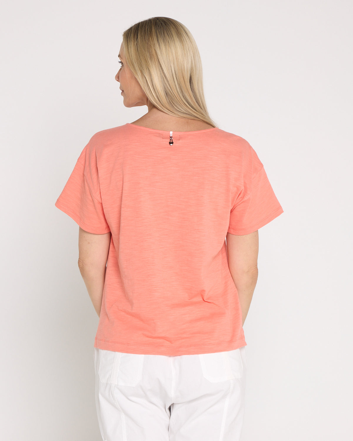 Callum Cotton Tee - Coral Birds