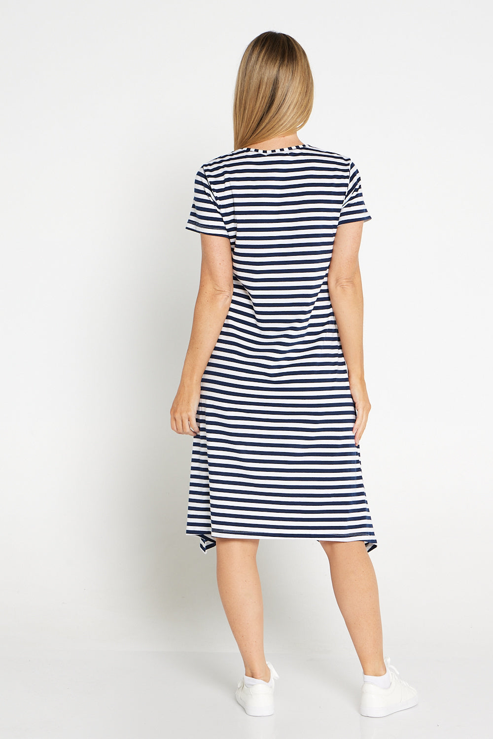 Vanessa Dress - Navy Stripe