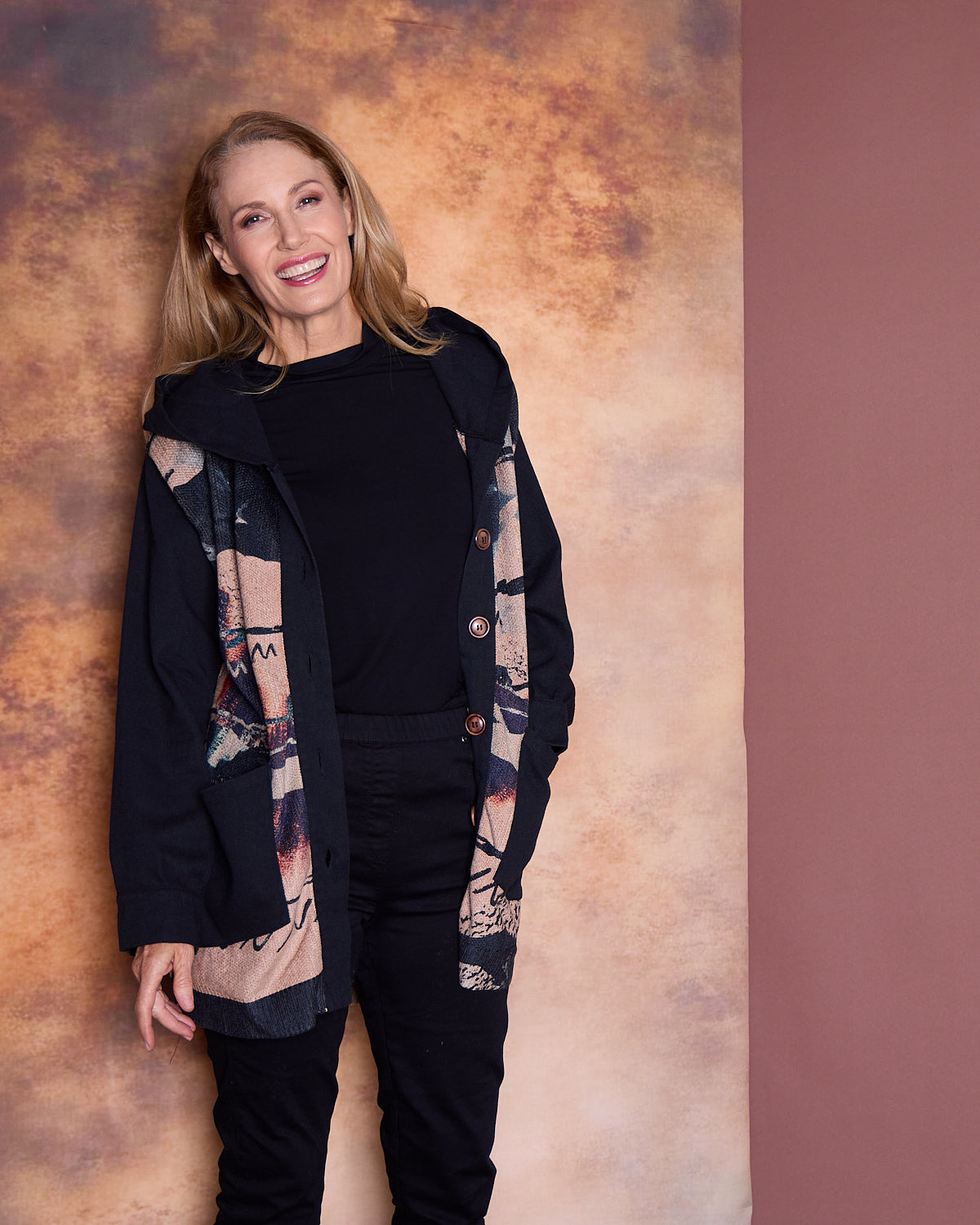 Ari Chenille Knit & Canvas Jacket - Brushstroke