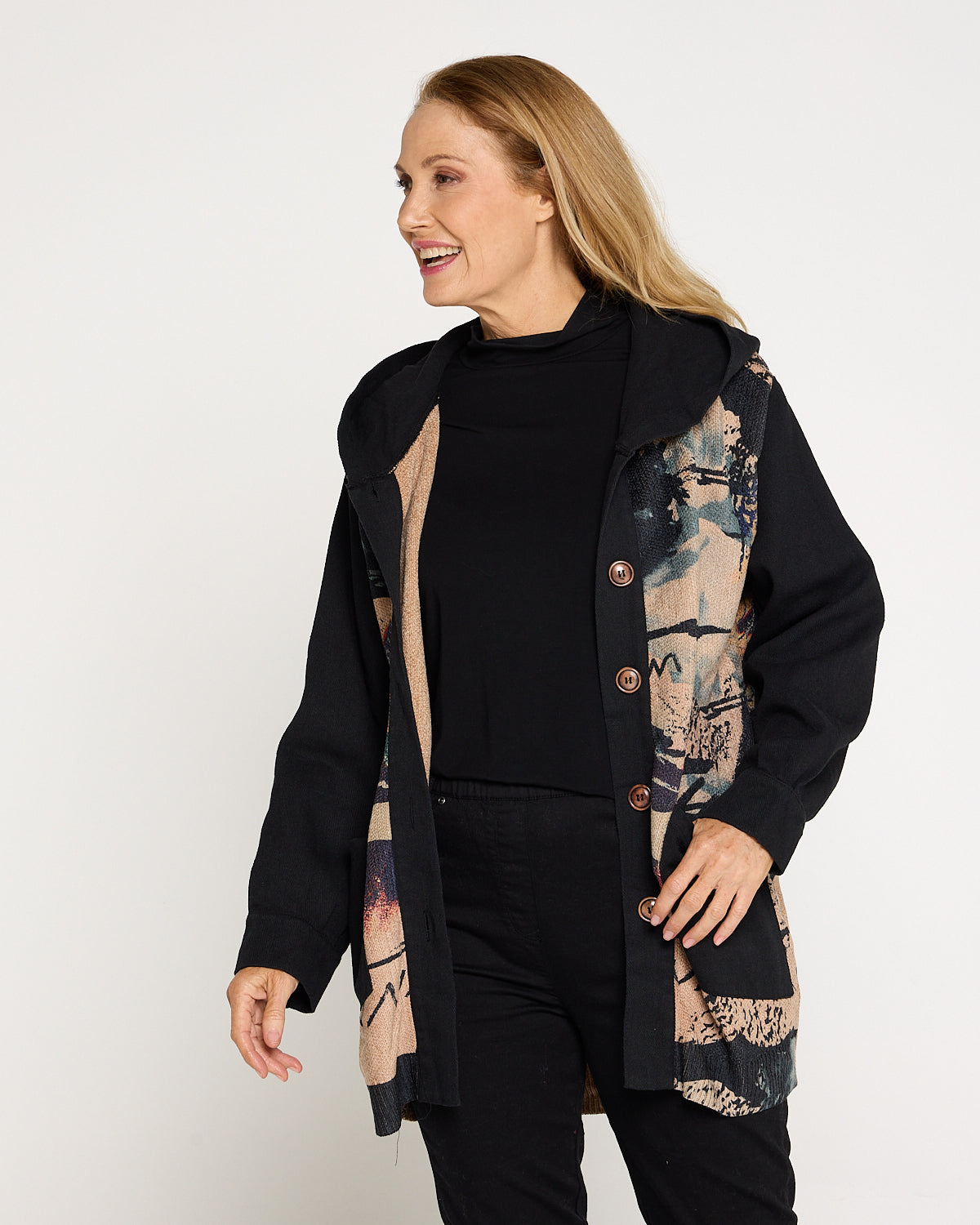 Ari Chenille Knit & Canvas Jacket - Brushstroke