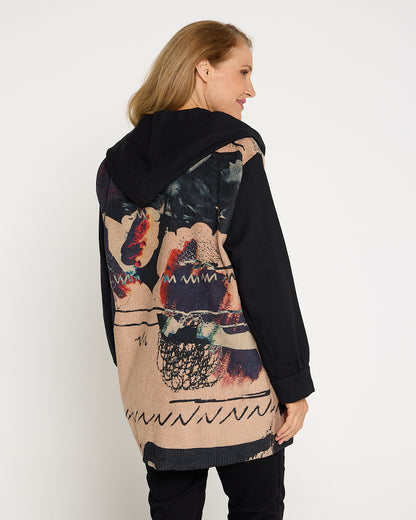 Ari Chenille Knit & Canvas Jacket - Brushstroke