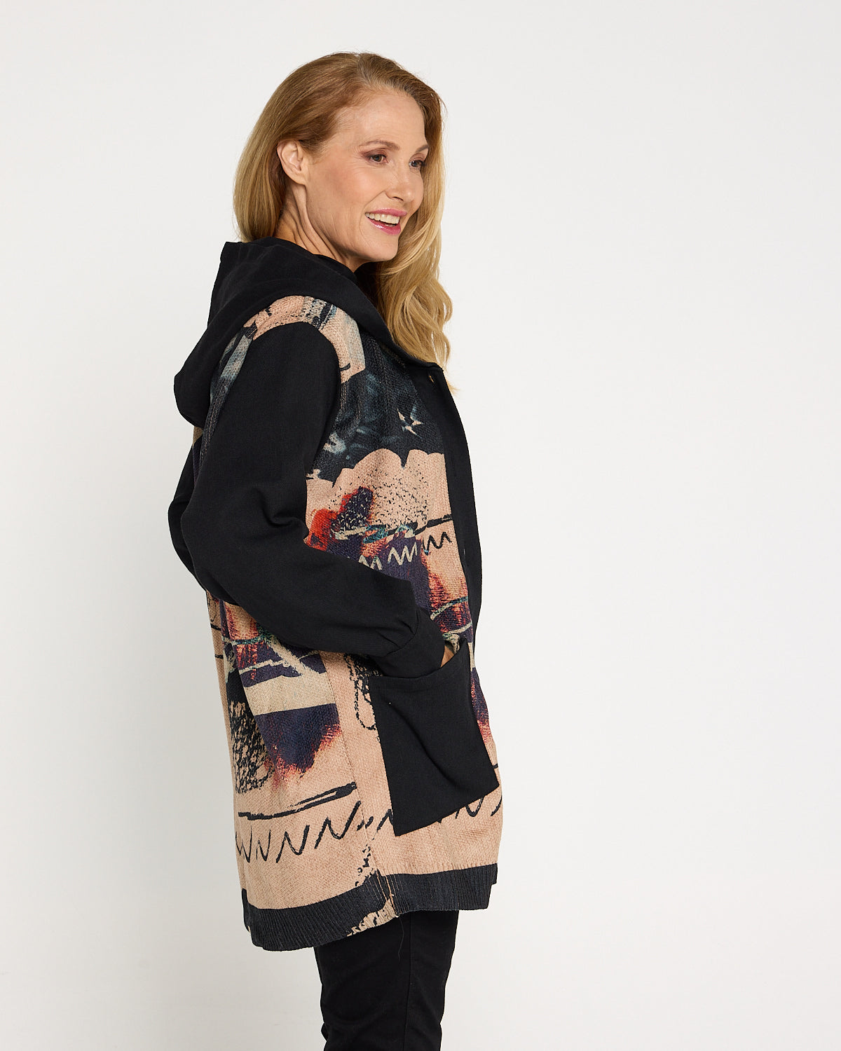 Ari Chenille Knit & Canvas Jacket - Brushstroke
