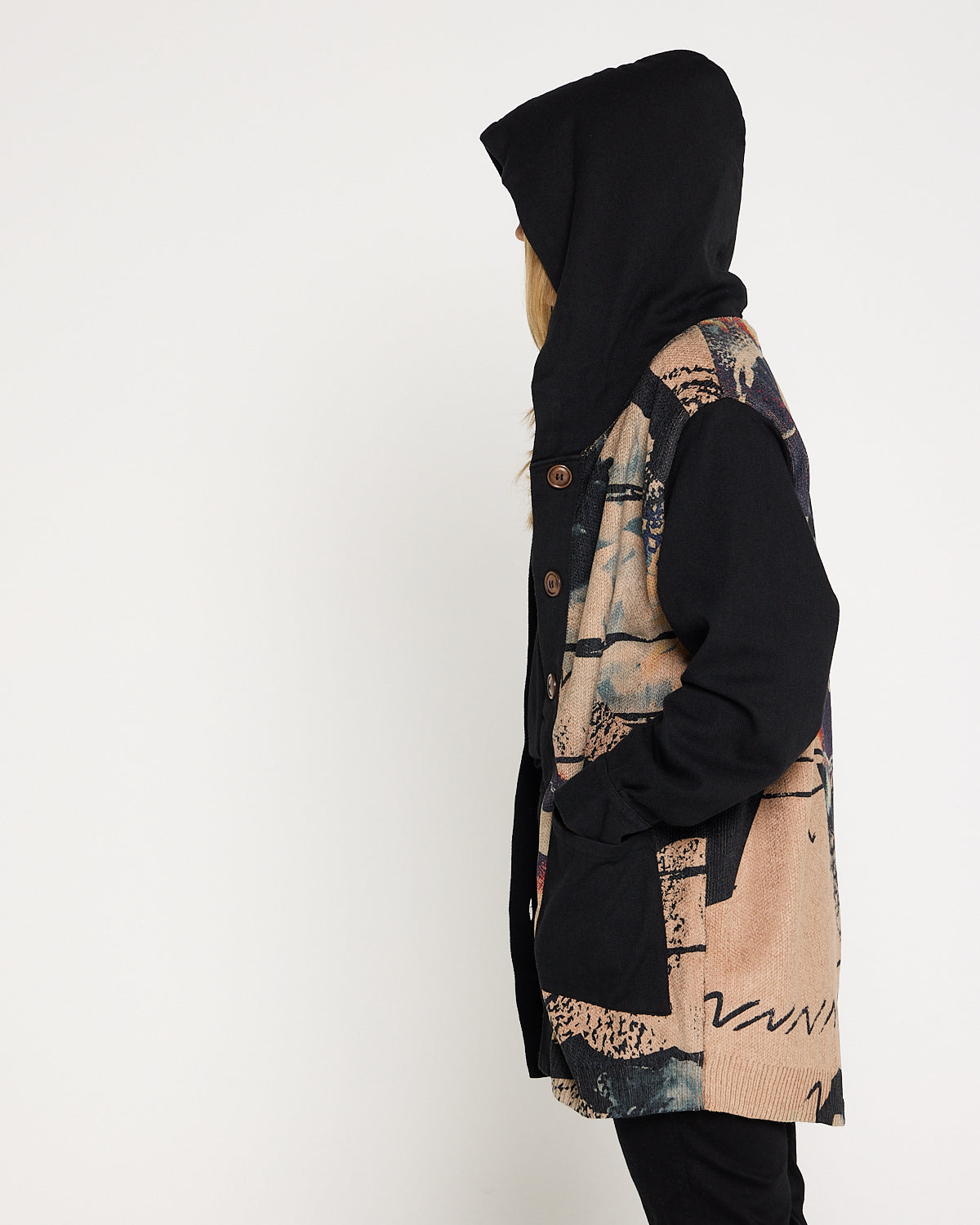 Ari Chenille Knit & Canvas Jacket - Brushstroke