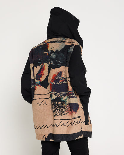 Ari Chenille Knit & Canvas Jacket - Brushstroke
