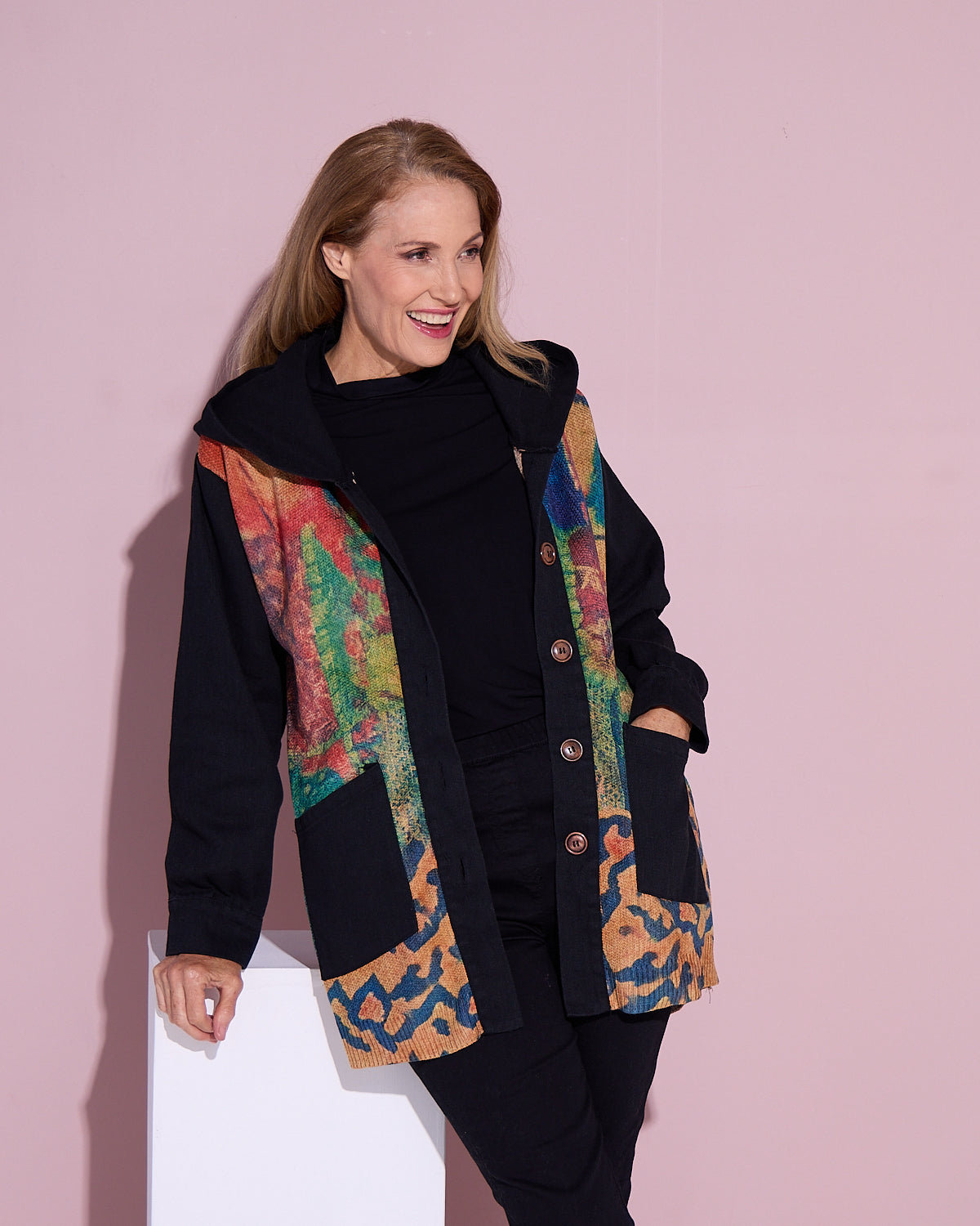 Ari Chenille Knit & Canvas Jacket - Bloomscape