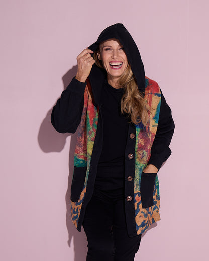 Ari Chenille Knit & Canvas Jacket - Bloomscape