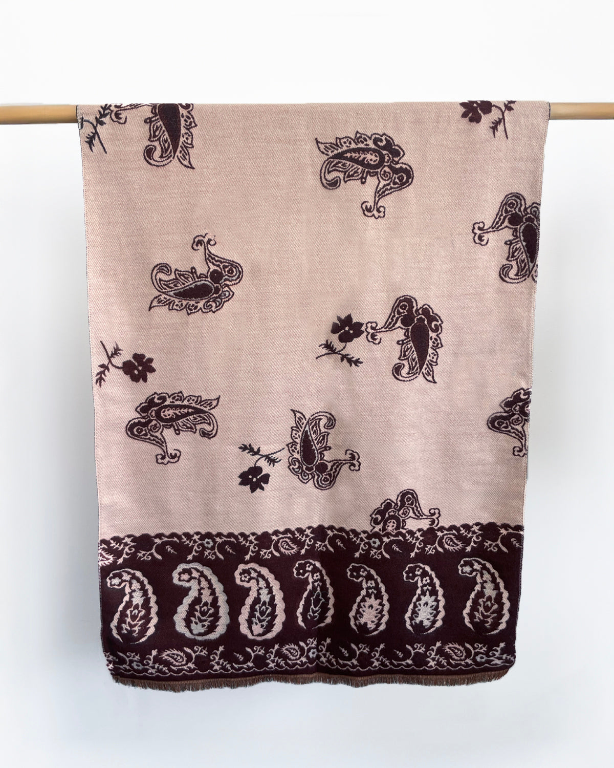 Victoria Scarf - Brown/Beige Paisley