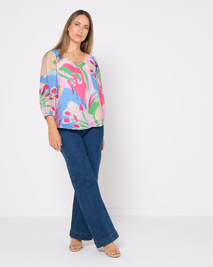 Bonita Blouse - Malibu Swirl