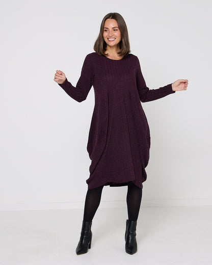 Core Bounce Dress - Aubergine