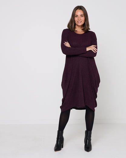 Core Bounce Dress - Aubergine