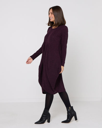Core Bounce Dress - Aubergine