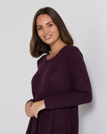 Core Bounce Dress - Aubergine