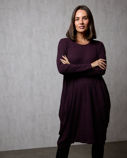 Core Bounce Dress - Aubergine