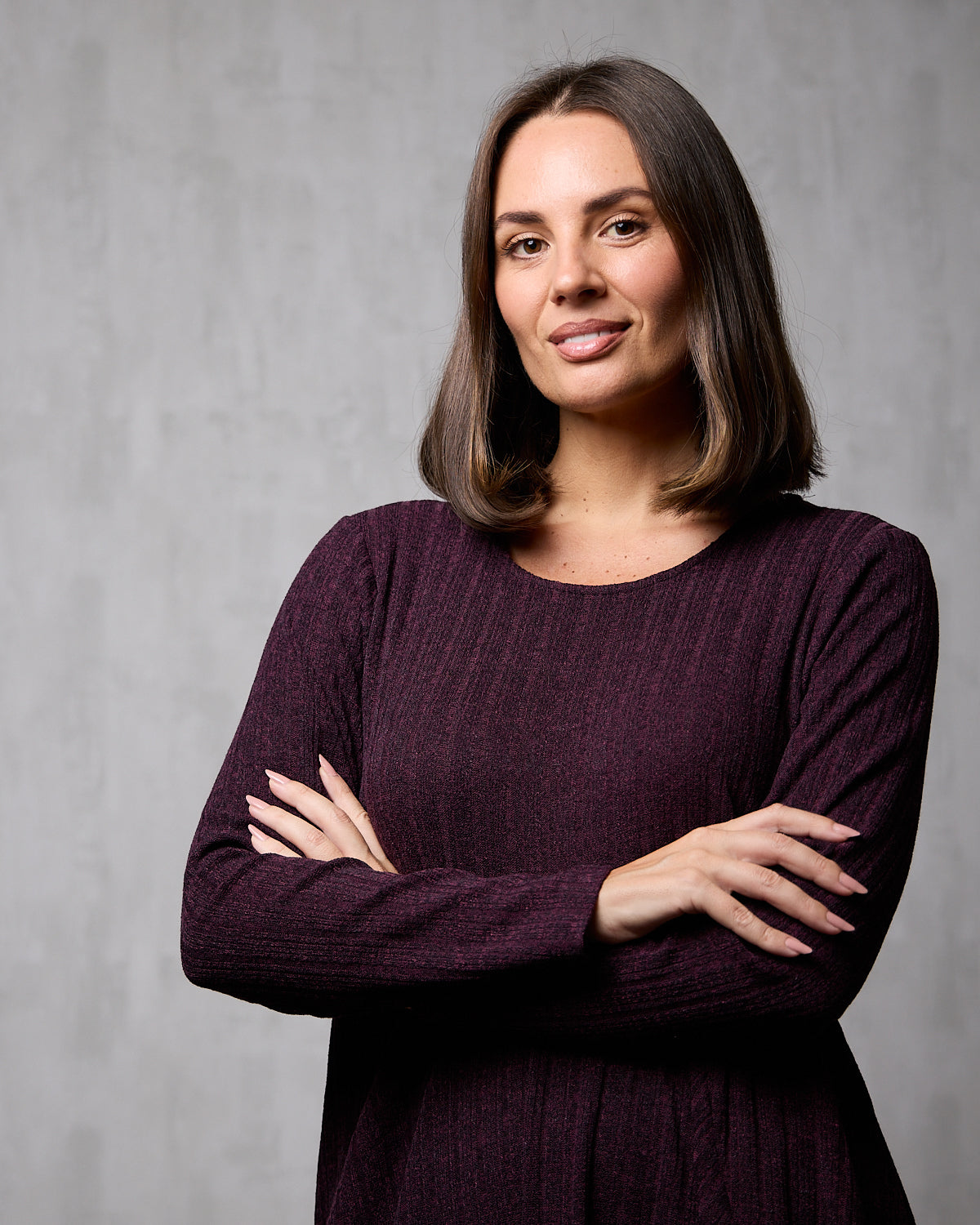 Core Bounce Dress - Aubergine