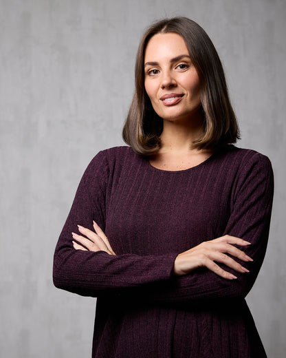 Core Bounce Dress - Aubergine