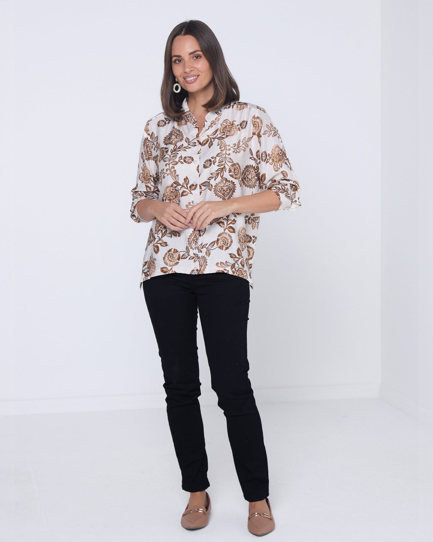 Veronica Blouse - Natural Floral