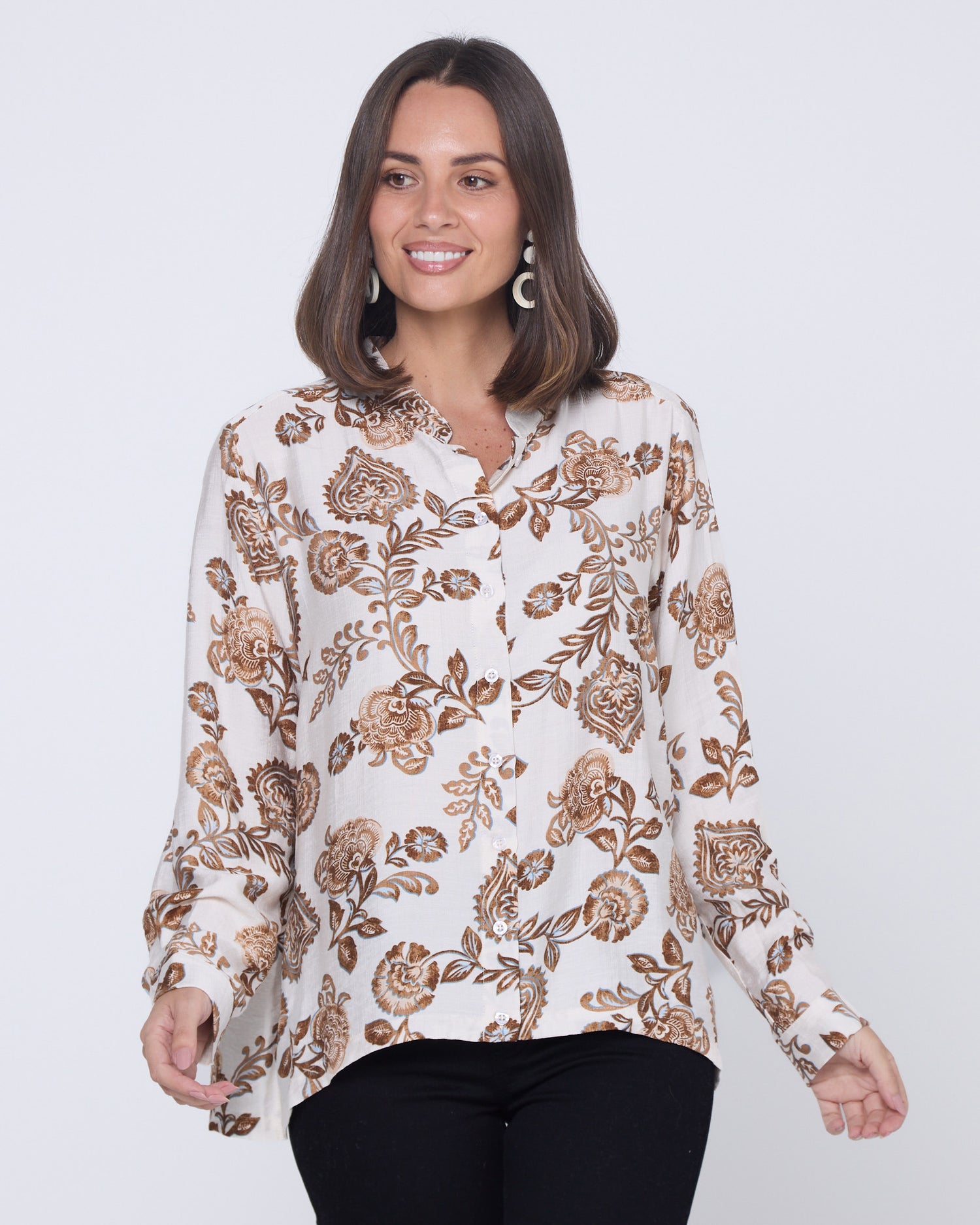 Veronica Blouse - Natural Floral