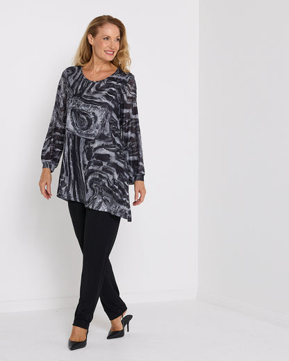 Verity Double Layer Mesh Tunic Top