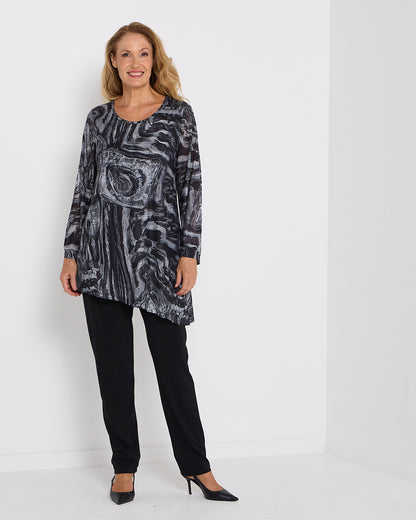 Verity Double Layer Mesh Tunic Top