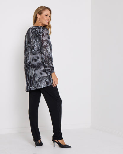 Verity Double Layer Mesh Tunic Top