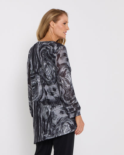 Verity Double Layer Mesh Tunic Top