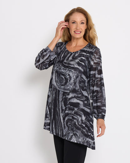 Verity Double Layer Mesh Tunic Top
