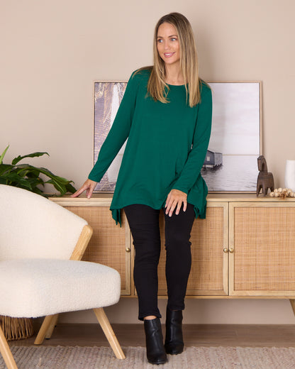 Andrea Long Sleeve Top - Forest