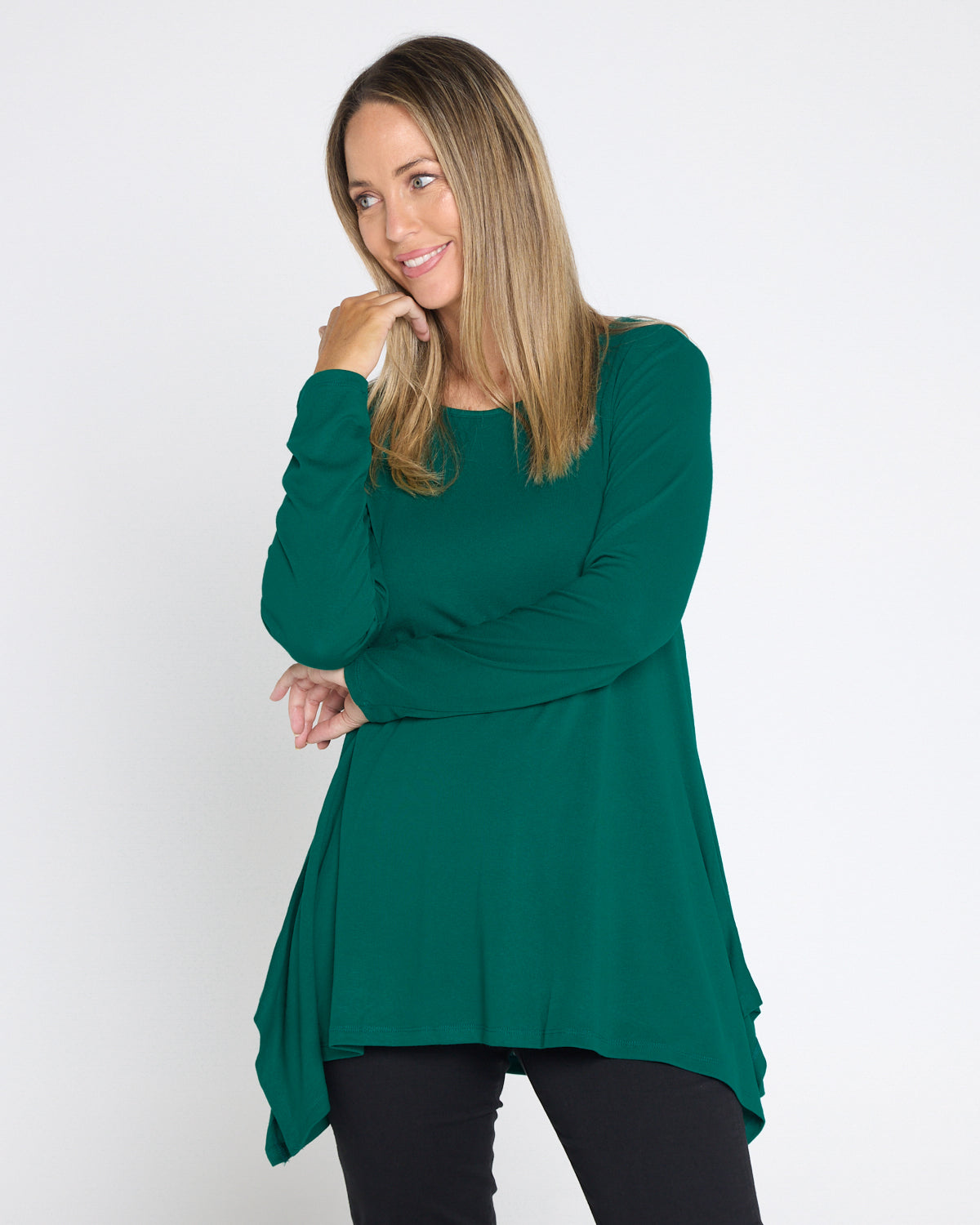Andrea Long Sleeve Top - Forest