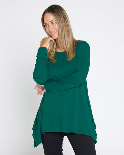 Andrea Long Sleeve Top - Forest
