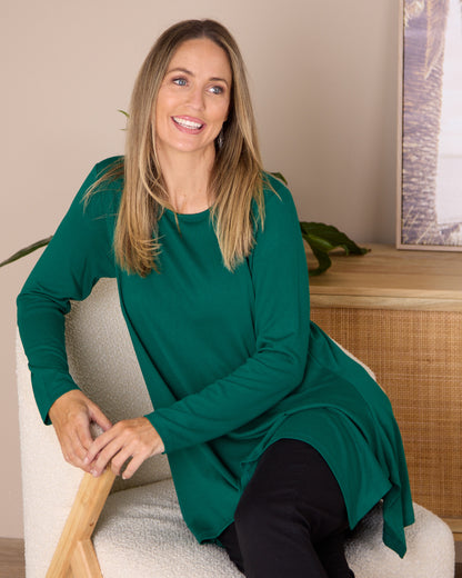 Andrea Long Sleeve Top - Forest