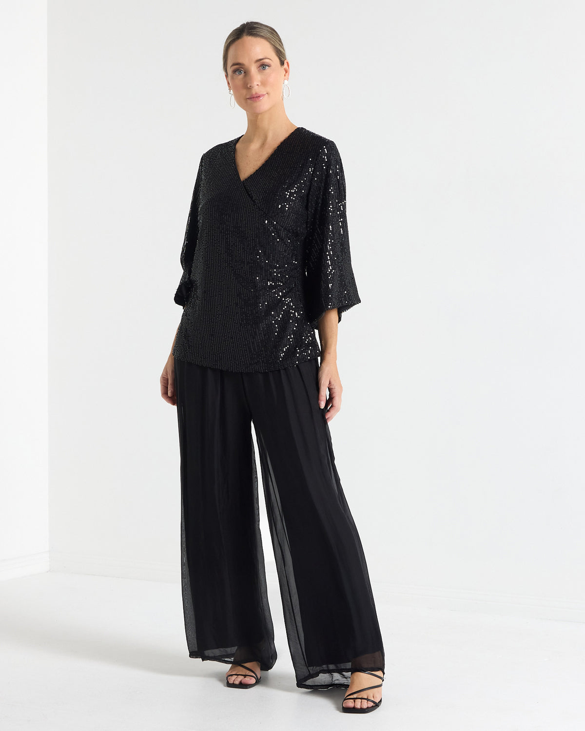 Sparkle Top - Black Sequin