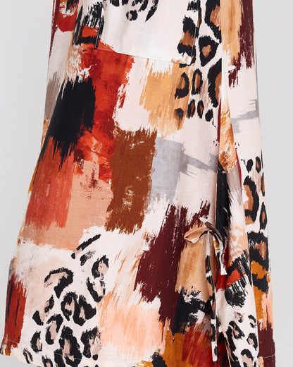 Savannah Dress - Rust/Ochre Safari