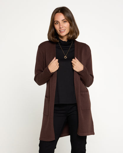Salima Knit Cardigan - Choc