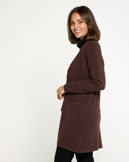 Salima Knit Cardigan - Choc