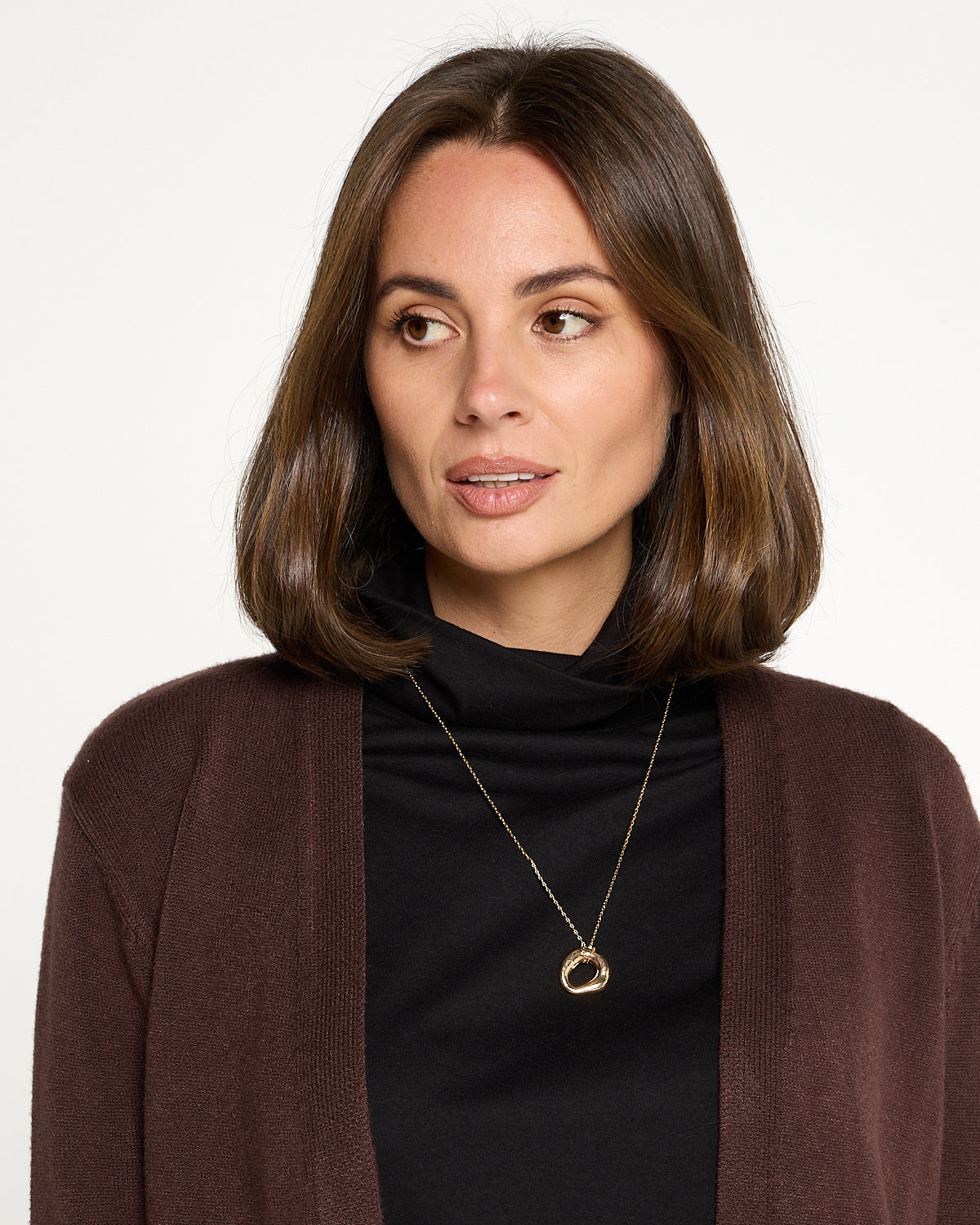 Salima Knit Cardigan - Choc