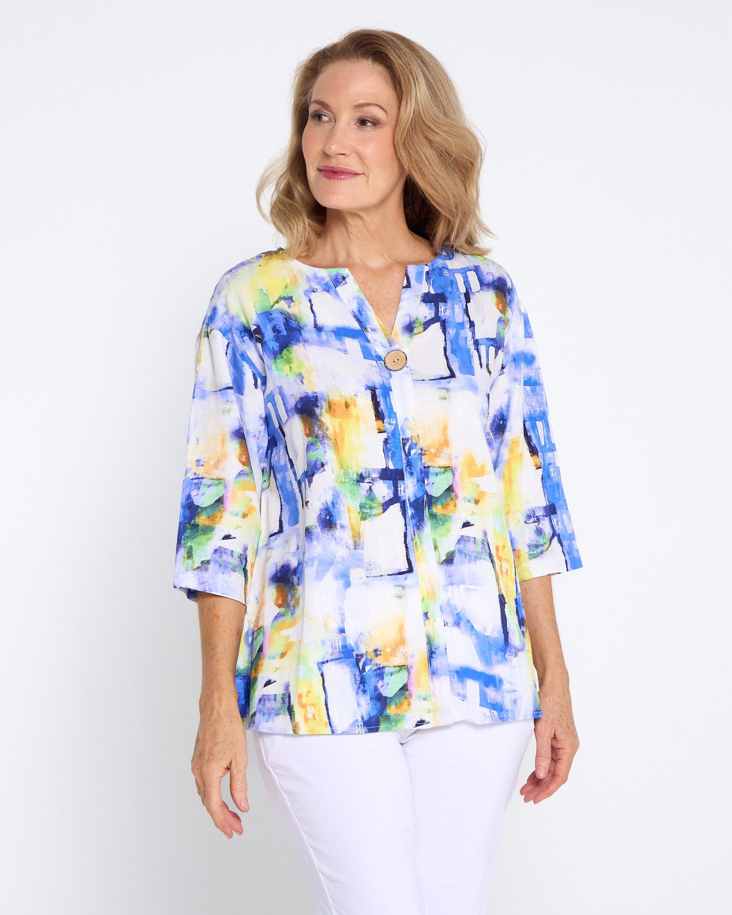Florence Top - Cobalt Wash