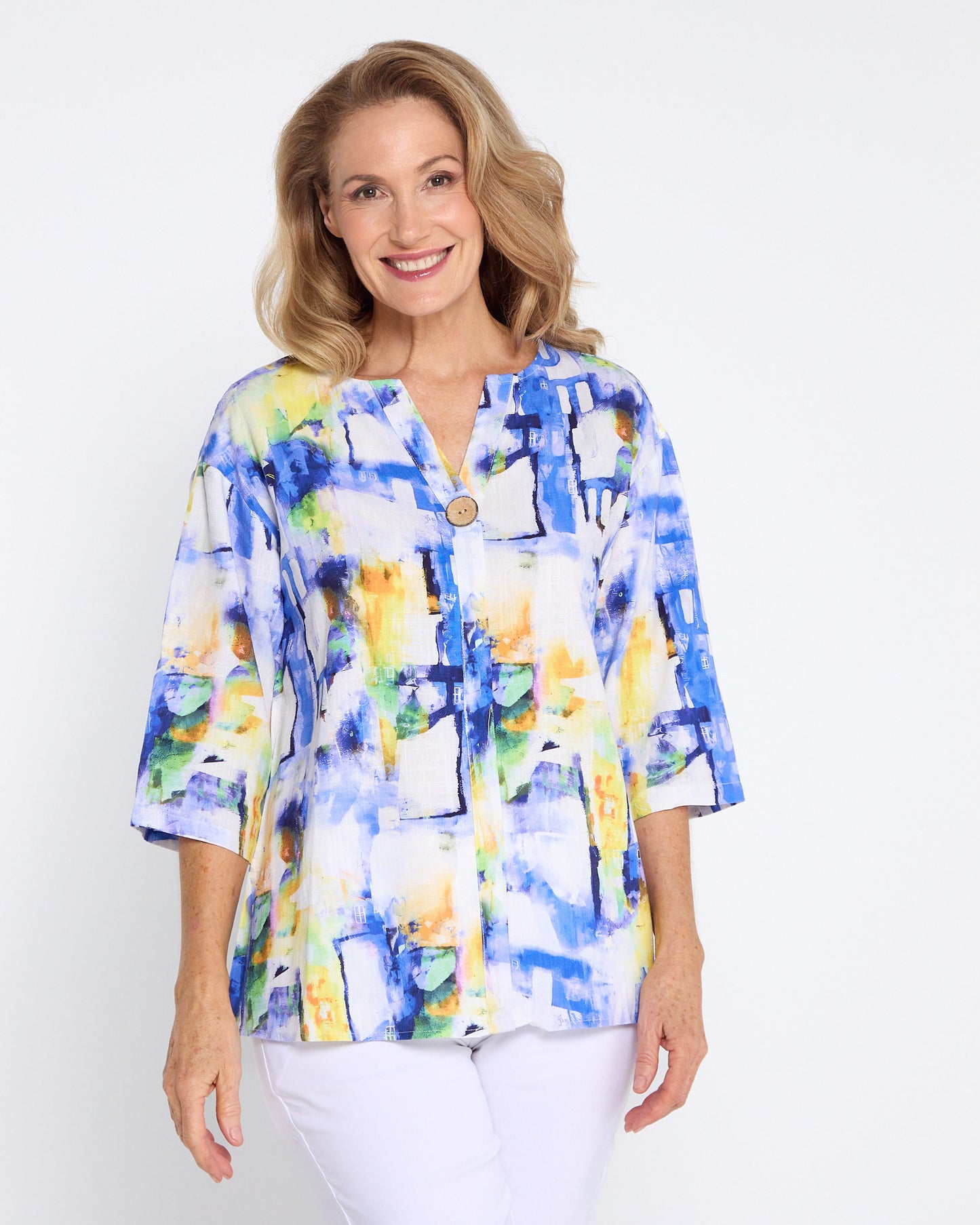 Florence Top - Cobalt Wash