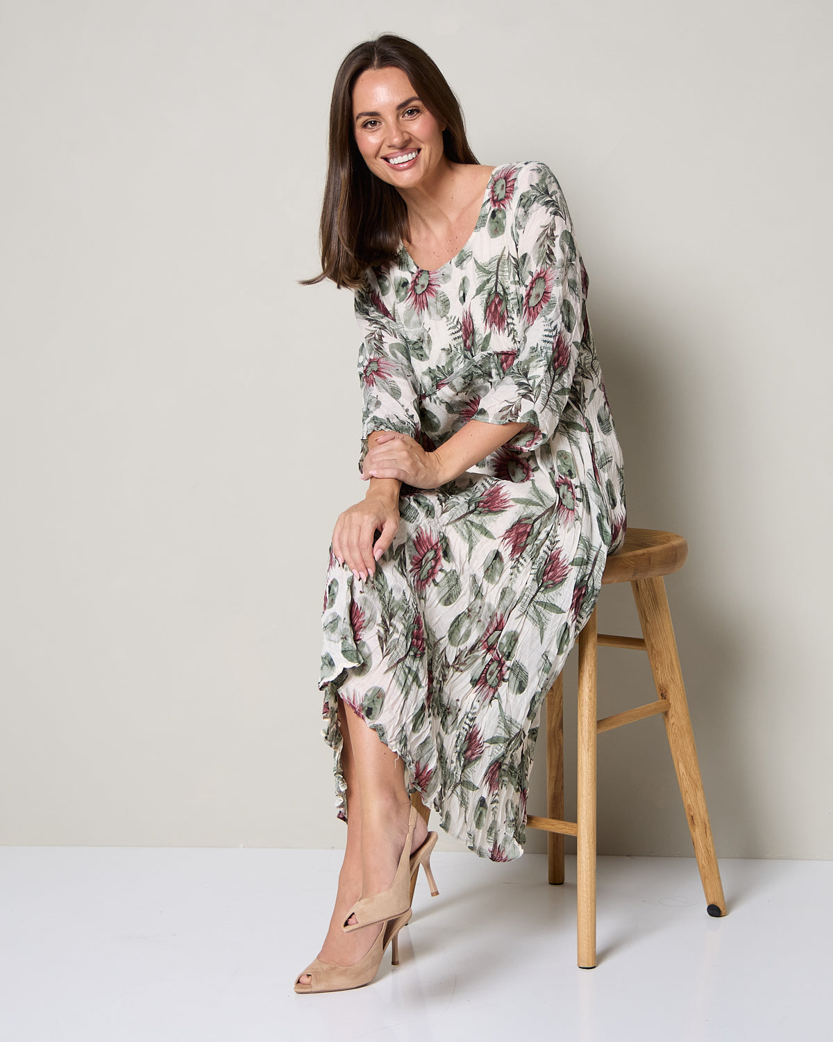 Sleeved Waterhouse Dress - Botanical Garden