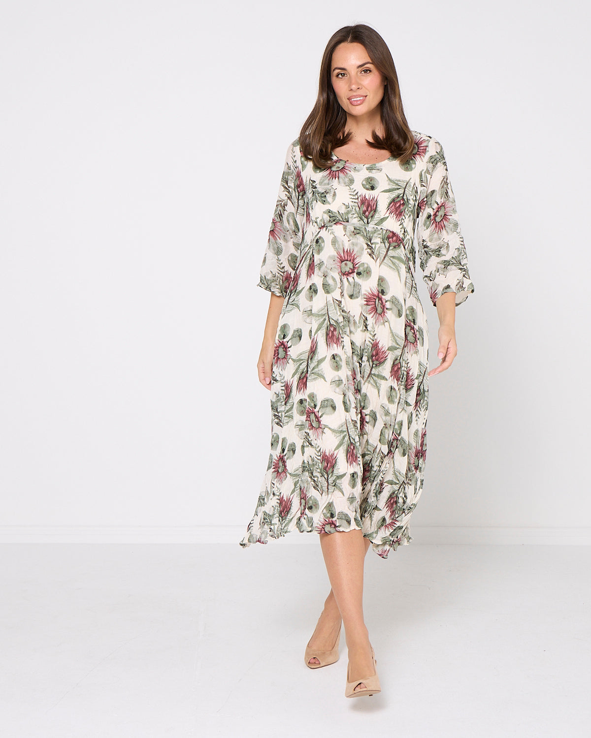 Sleeved Waterhouse Dress - Botanical Garden