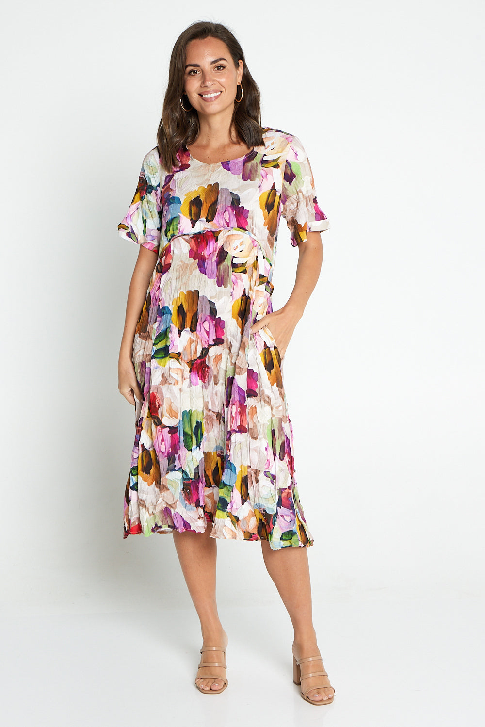 Inga Dress Autumn Paisley | Mature Women's Clothing | TULIO Fashion