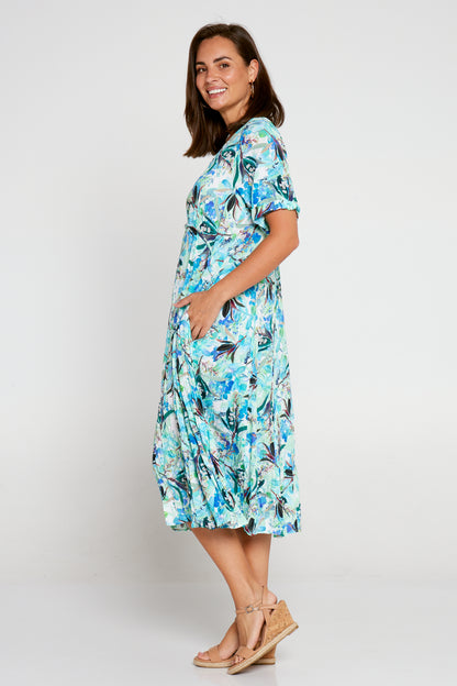 Waterhouse Linen Dress - Mint Magnolia