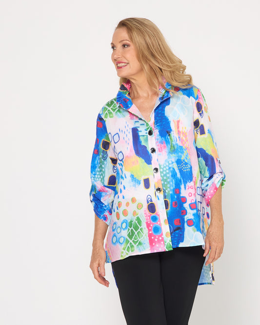 Monet Textured Shirt - Colour Burst