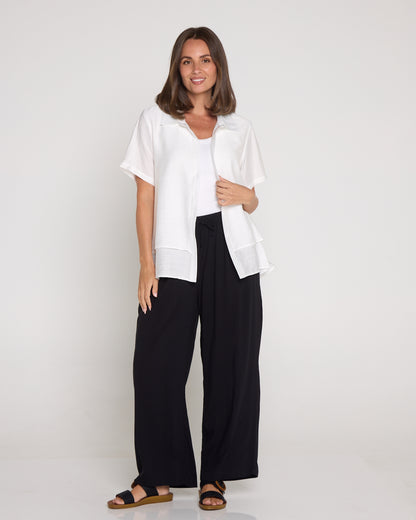 Tabitha Layered Shirt - White
