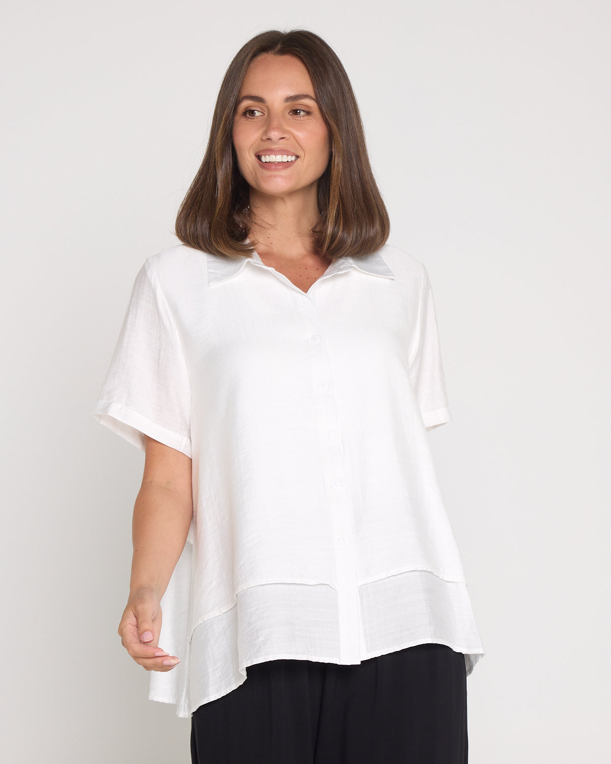 Tabitha Layered Shirt - White