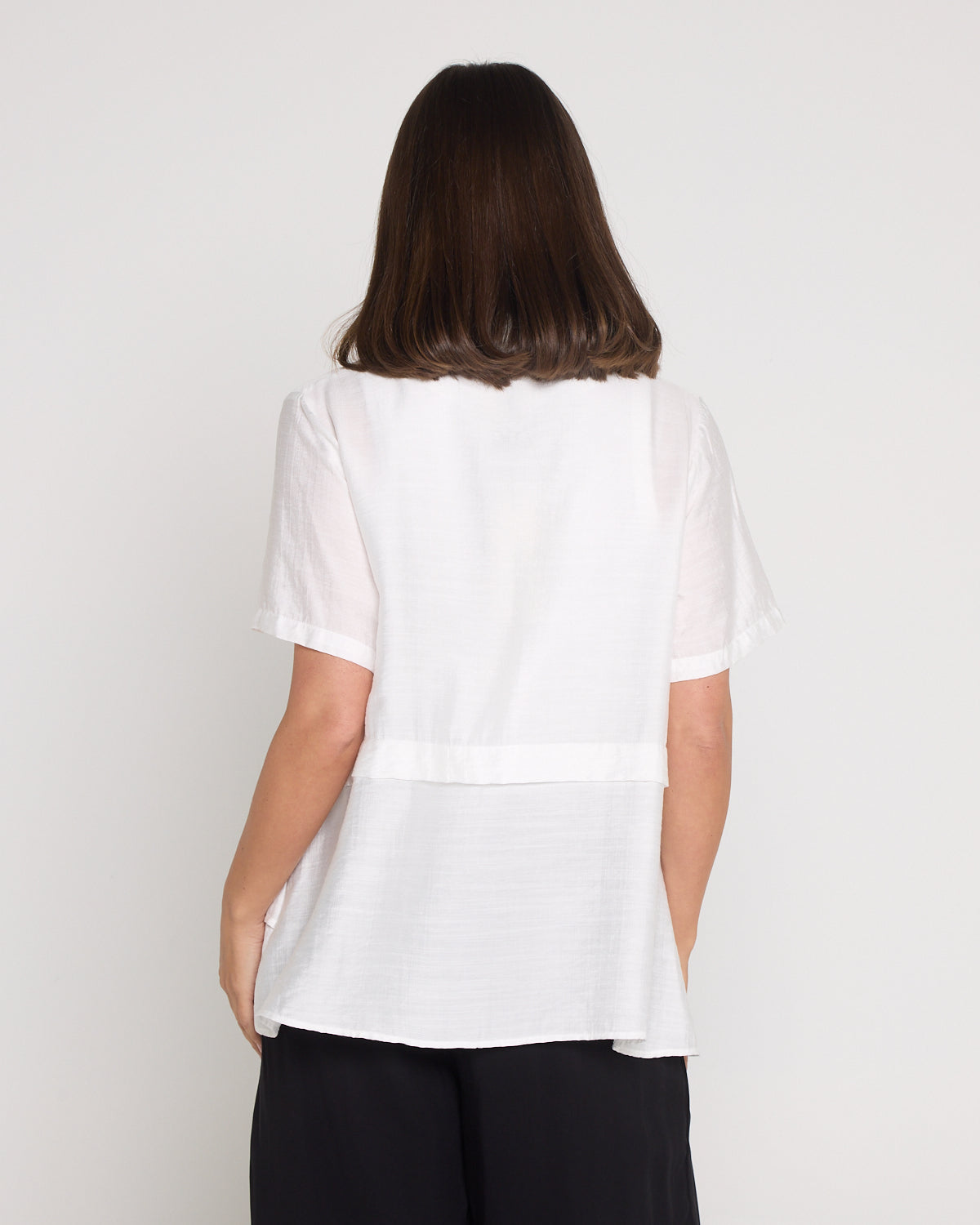Tabitha Layered Shirt - White