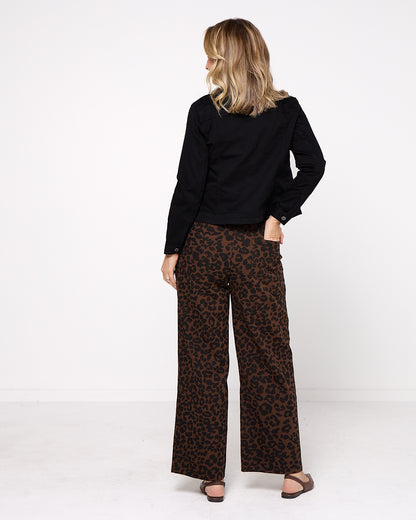 Lizzie Wide Leg Jeans - Animal