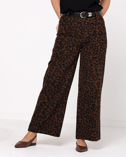 Lizzie Wide Leg Jeans - Animal